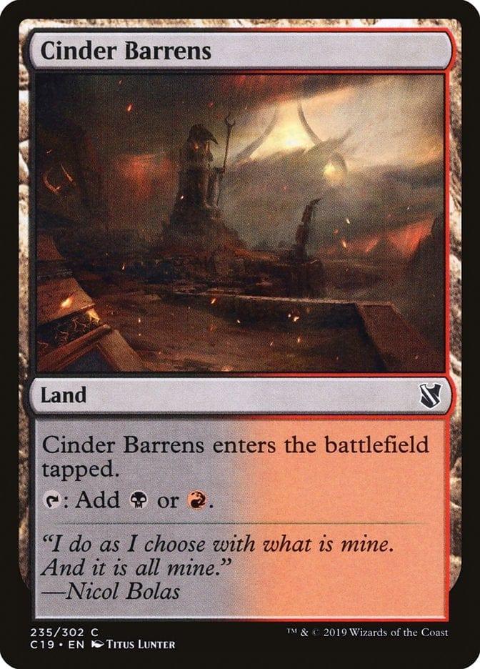 Magic: The Gathering MTG Single Cinder Barrens [Commander 2019]