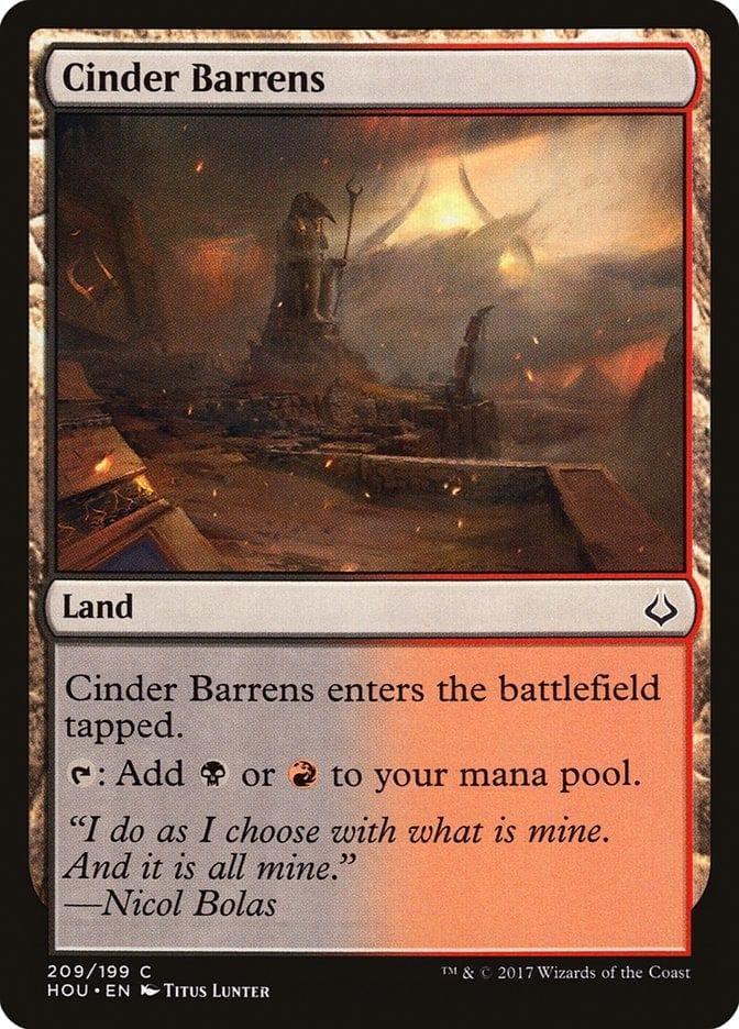 Magic: The Gathering MTG Single Cinder Barrens [Hour of Devastation]