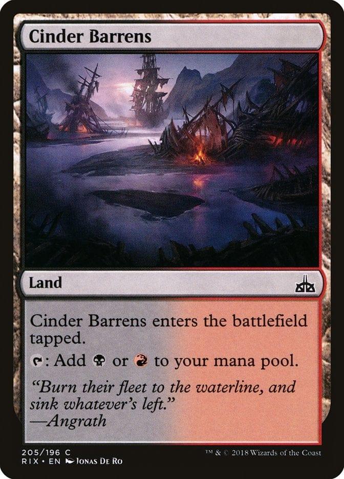 Magic: The Gathering MTG Single Cinder Barrens [Rivals of Ixalan]