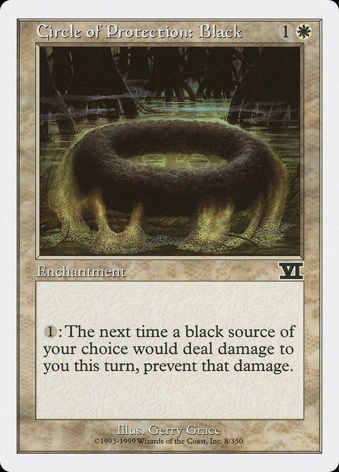 Magic: The Gathering MTG Single Circle of Protection: Black [Classic Sixth Edition]