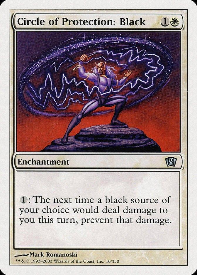 Magic: The Gathering MTG Single Circle of Protection: Black [Eighth Edition]