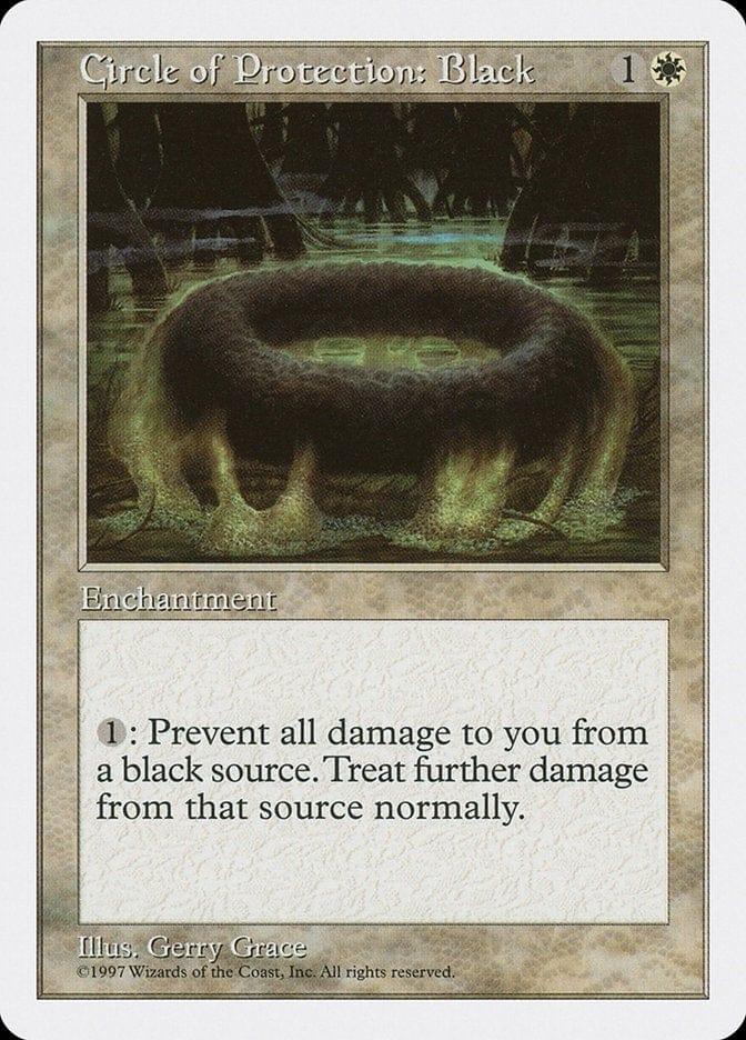 Magic: The Gathering MTG Single Circle of Protection: Black [Fifth Edition]