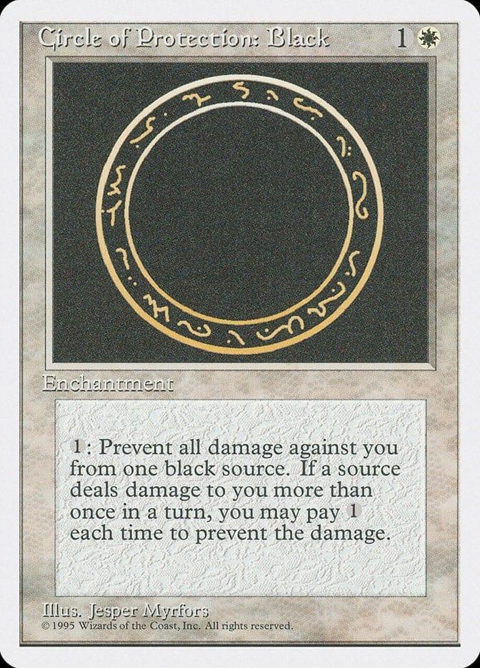 Magic: The Gathering MTG Single Circle of Protection: Black [Fourth Edition]