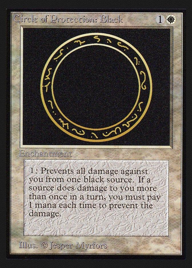 Magic: The Gathering MTG Single Circle of Protection: Black [International Collectors’ Edition]