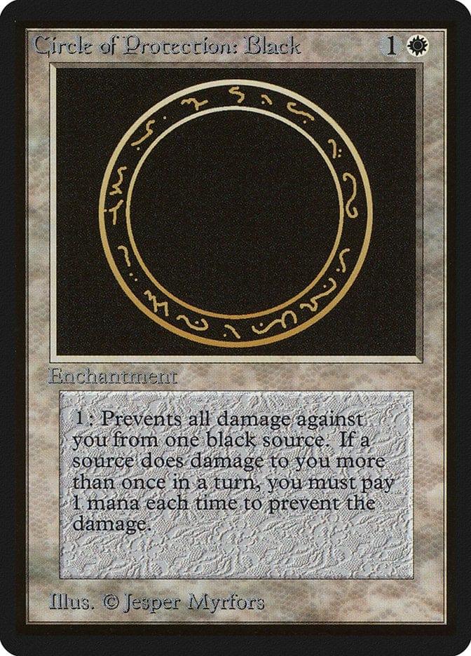Magic: The Gathering MTG Single Circle of Protection: Black [Limited Edition Beta]