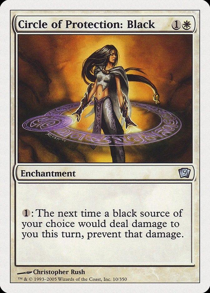 Magic: The Gathering MTG Single Circle of Protection: Black [Ninth Edition]