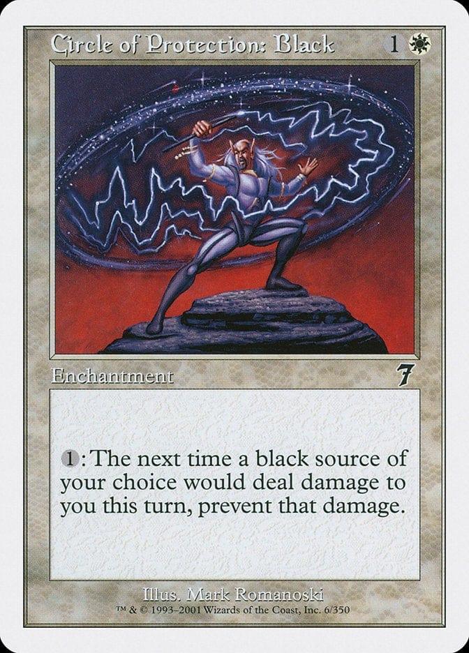 Magic: The Gathering MTG Single Circle of Protection: Black [Seventh Edition]