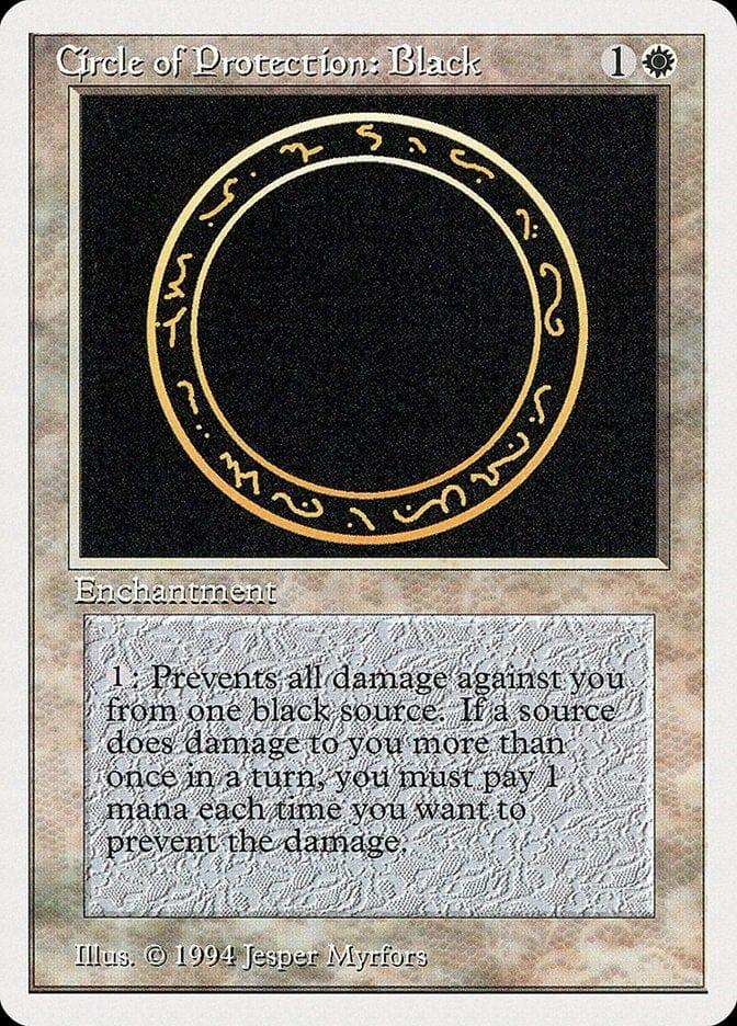 Magic: The Gathering MTG Single Circle of Protection: Black [Summer Magic / Edgar]
