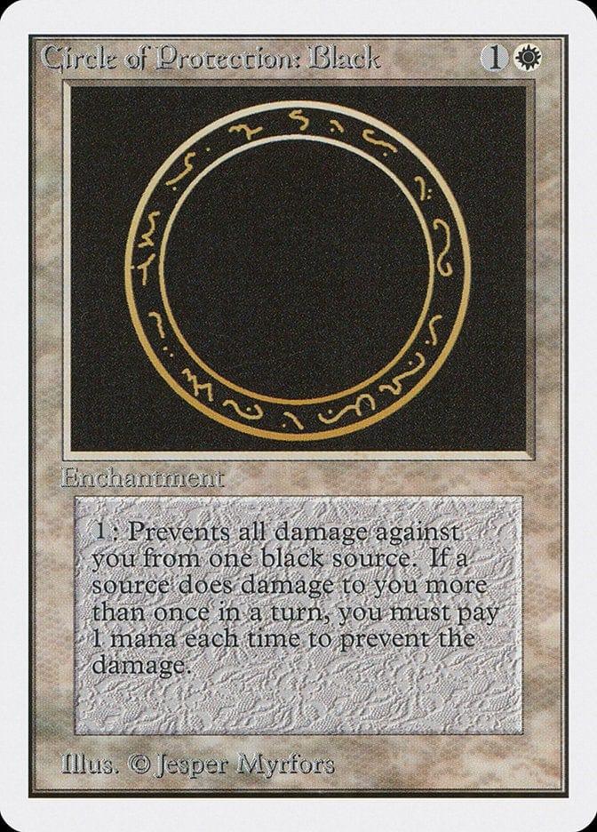 Magic: The Gathering MTG Single Circle of Protection: Black [Unlimited Edition]