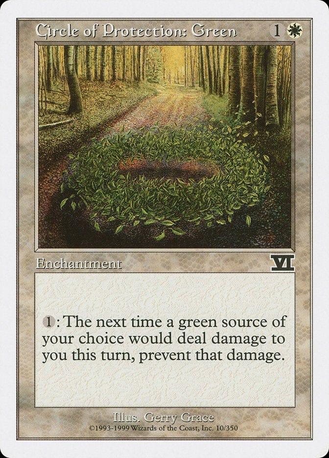 Magic: The Gathering MTG Single Circle of Protection: Green [Classic Sixth Edition]