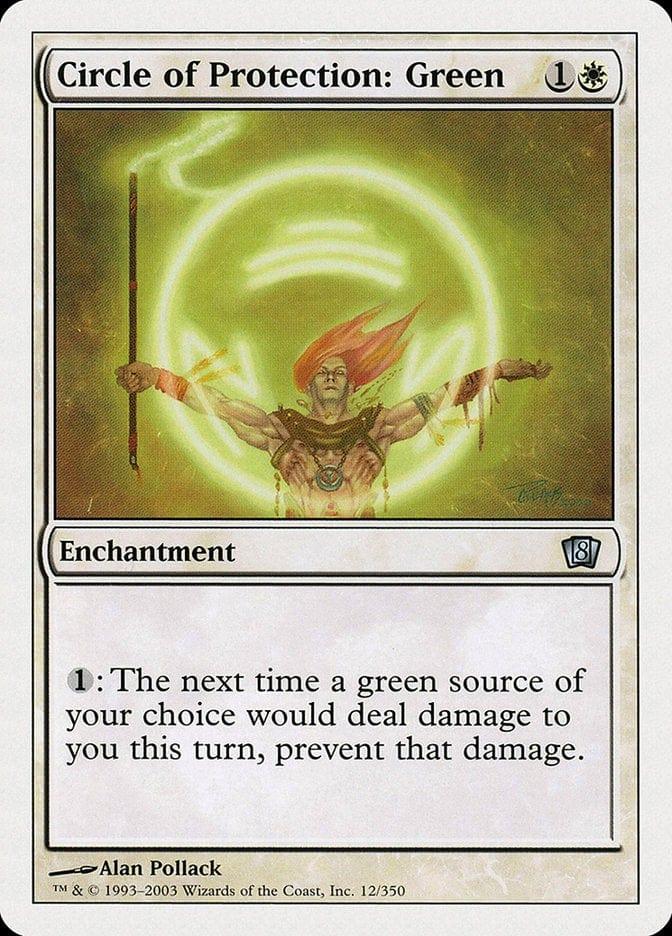 Magic: The Gathering MTG Single Circle of Protection: Green [Eighth Edition]