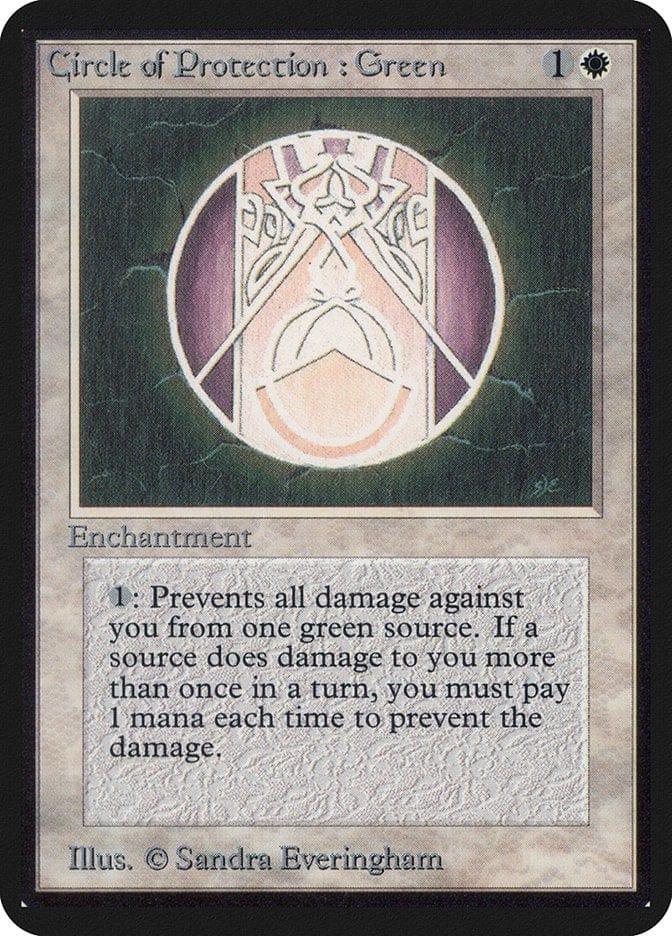 Magic: The Gathering MTG Single Circle of Protection: Green [Limited Edition Alpha]