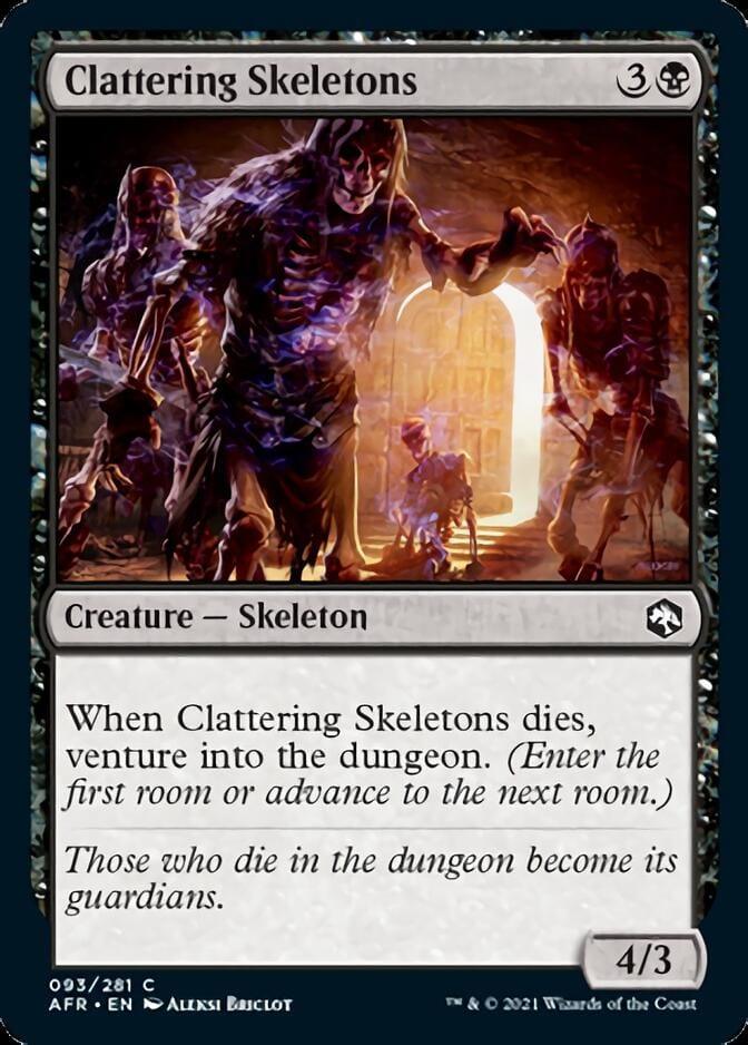 Magic: The Gathering MTG Single Clattering Skeletons [Dungeons & Dragons: Adventures in the Forgotten Realms]