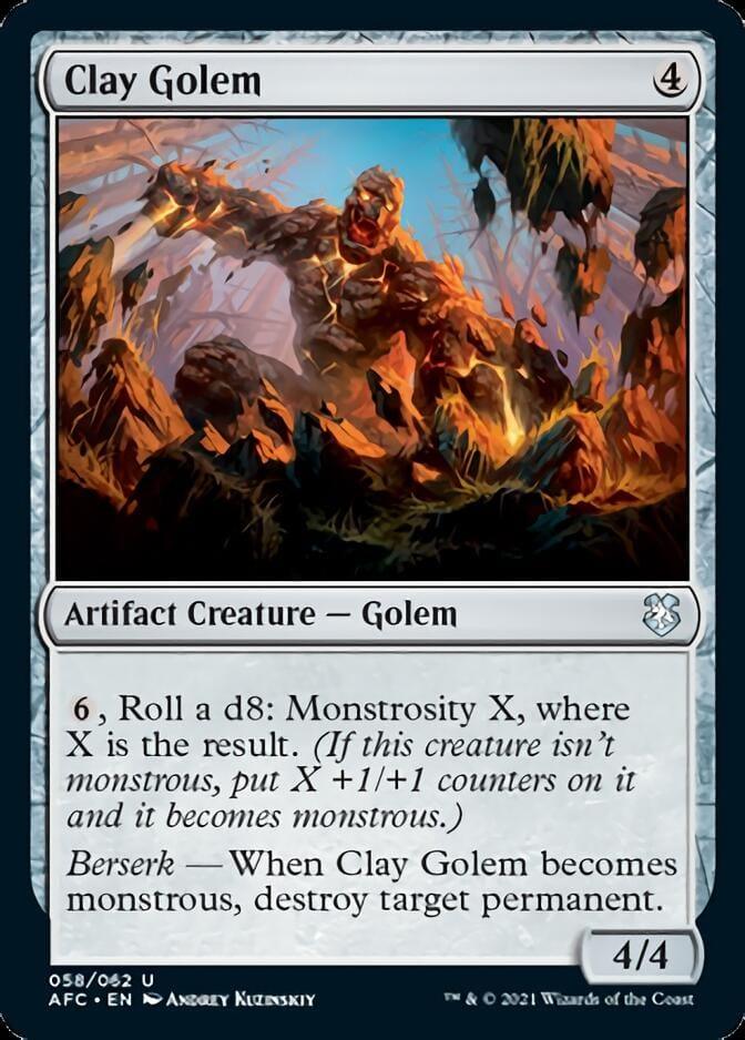 Magic: The Gathering MTG Single Clay Golem [Dungeons & Dragons: Adventures in the Forgotten Realms Commander]