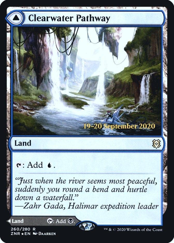 Magic: The Gathering MTG Single Clearwater Pathway // Murkwater Pathway [Zendikar Rising Prerelease Promos]
