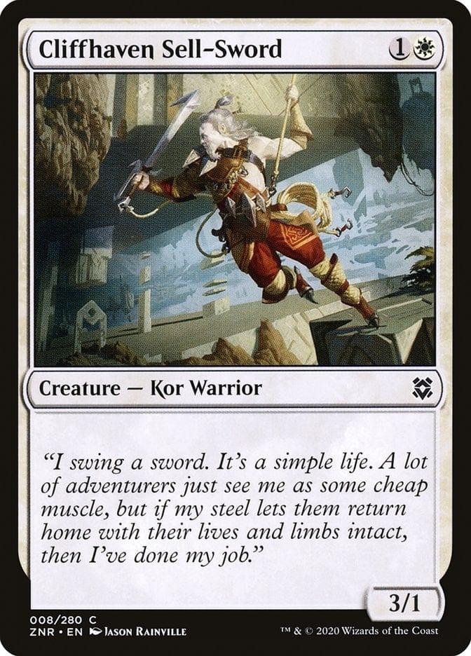 Magic: The Gathering MTG Single Cliffhaven Sell-Sword [Zendikar Rising]