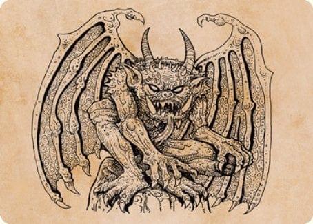 Magic: The Gathering MTG Single Cloister Gargoyle (Showcase) Art Card [Dungeons & Dragons: Adventures in the Forgotten Realms Art Series]