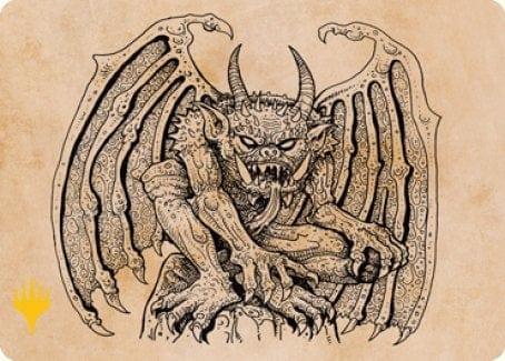 Magic: The Gathering MTG Single Cloister Gargoyle (Showcase) Art Card (Gold-Stamped Signature) [Dungeons & Dragons: Adventures in the Forgotten Realms Art Series]