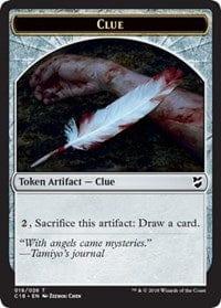 Magic: The Gathering MTG Single Clue // Construct (021) Double-sided Token [Commander 2018]
