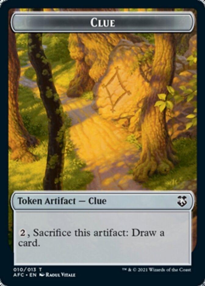 Magic: The Gathering MTG Single Clue // Goblin Double-sided Token [Dungeons & Dragons: Adventures in the Forgotten Realms Commander Tokens]