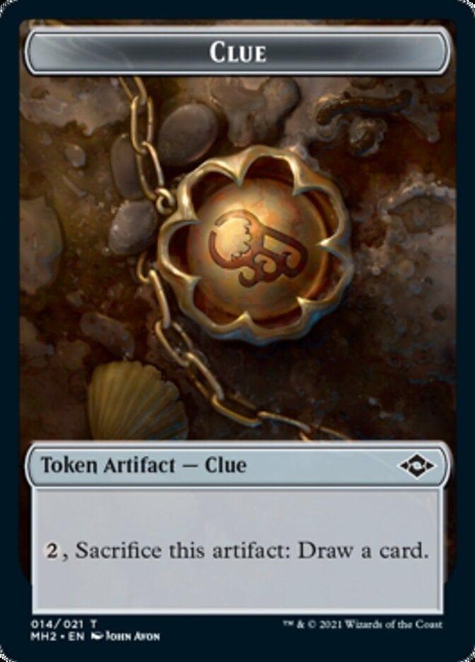 Magic: The Gathering MTG Single Clue Token (14) // Crab Token [Modern Horizons 2 Tokens]