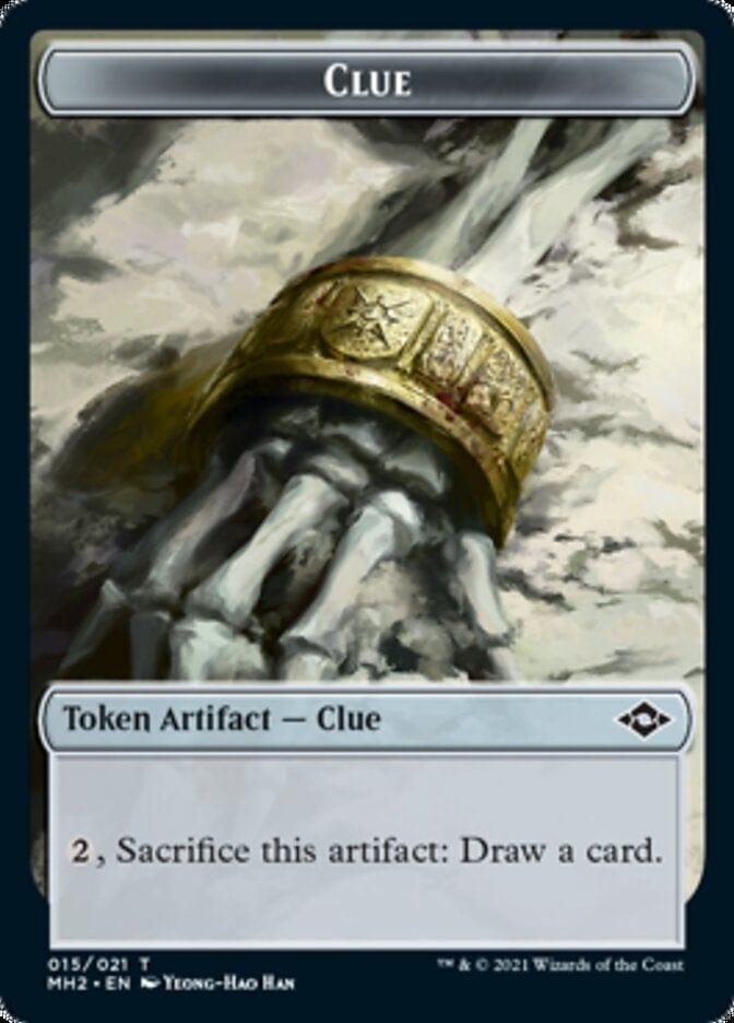 Magic: The Gathering MTG Single Clue Token (15) // Insect Token [Modern Horizons 2 Tokens]