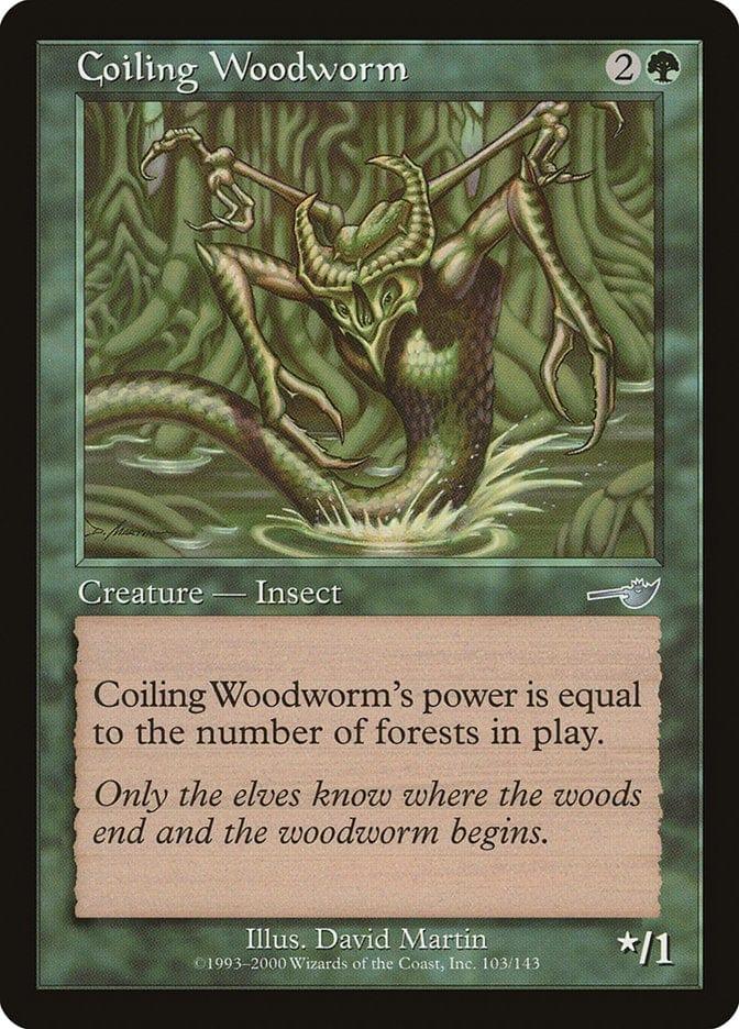 Magic: The Gathering MTG Single Coiling Woodworm [Nemesis]