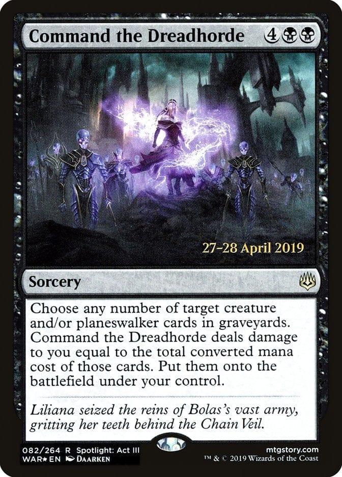 Magic: The Gathering MTG Single Command the Dreadhorde  [War of the Spark Prerelease Promos]
