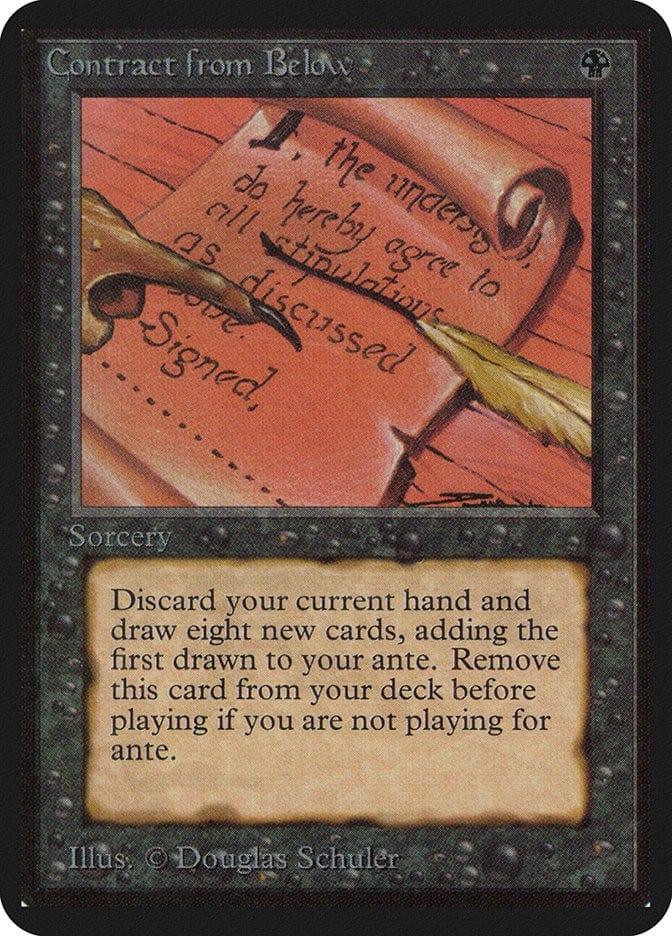Magic: The Gathering MTG Single Contract from Below [Limited Edition Alpha]