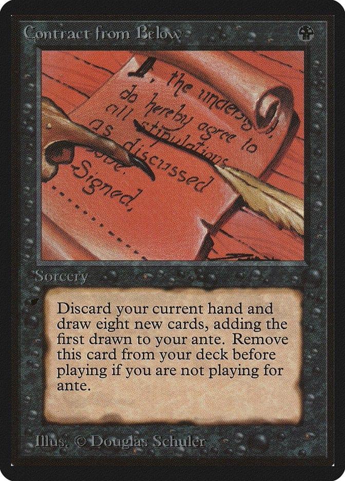 Magic: The Gathering MTG Single Contract from Below [Limited Edition Beta]