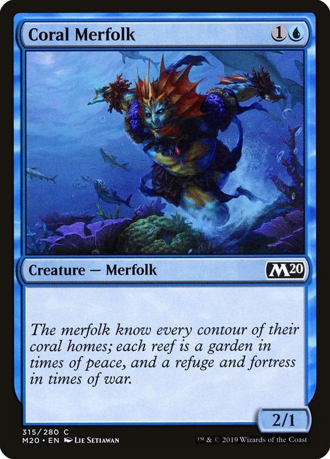 Magic: The Gathering MTG Single Coral Merfolk [Core Set 2020]