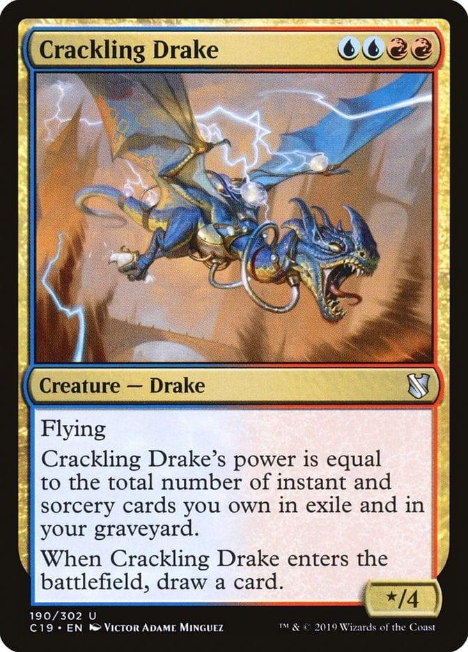 Magic: The Gathering MTG Single Crackling Drake [Commander 2019]