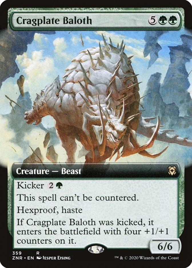 Magic: The Gathering MTG Single Cragplate Baloth (Extended) [Zendikar Rising Extended Art]