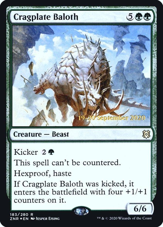 Magic: The Gathering MTG Single Cragplate Baloth [Zendikar Rising Prerelease Promos]