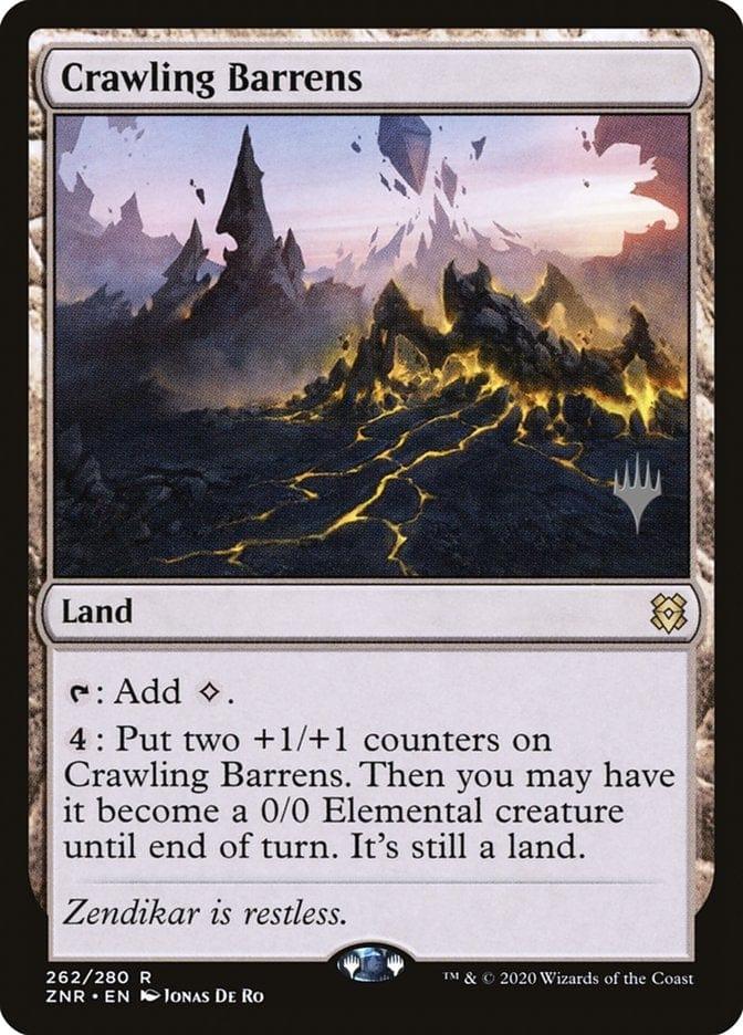 Magic: The Gathering MTG Single Crawling Barrens (Promo Pack) [Zendikar Rising Promos]