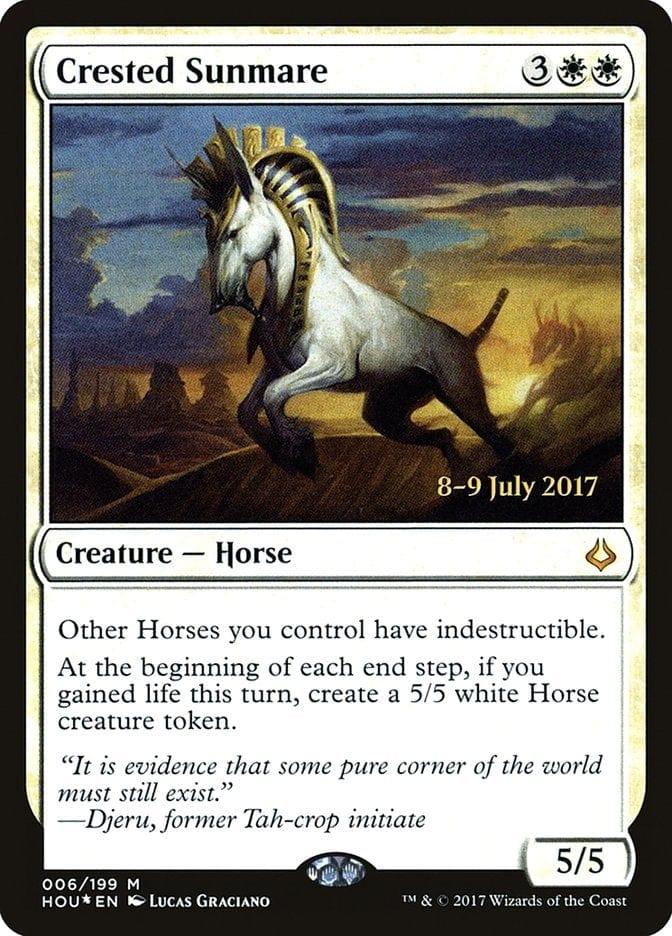 Magic: The Gathering MTG Single Crested Sunmare  [Hour of Devastation Prerelease Promos]