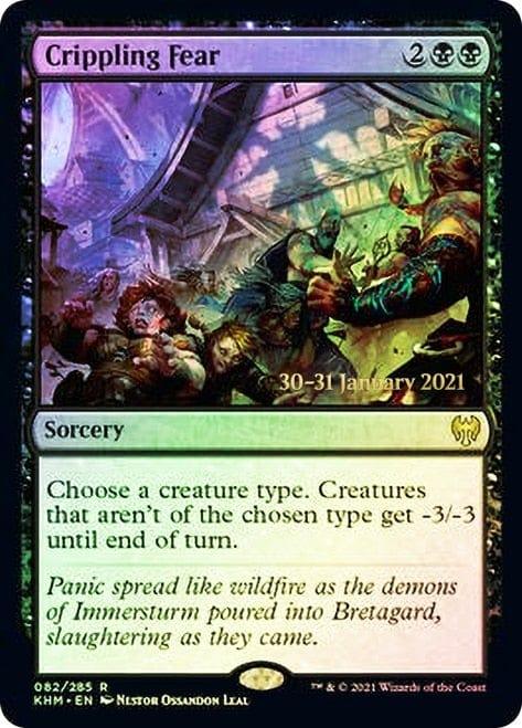Magic: The Gathering MTG Single Crippling Fear  [Kaldheim Prerelease Promos]