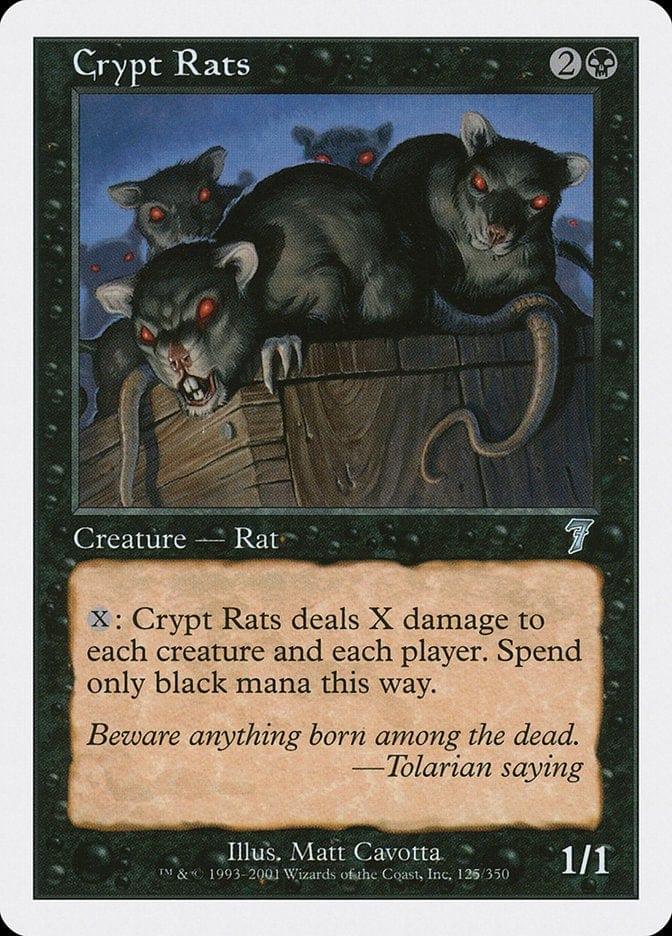 Magic: The Gathering MTG Single Crypt Rats [Seventh Edition]