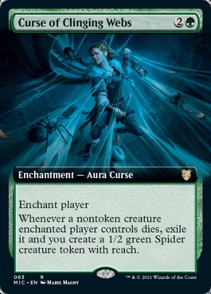 Magic: The Gathering MTG Single Curse of Clinging Webs (Extended) [Innistrad: Midnight Hunt Commander]