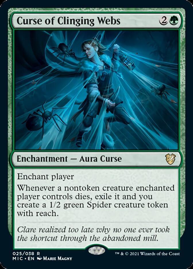 Magic: The Gathering MTG Single Curse of Clinging Webs [Innistrad: Midnight Hunt Commander]