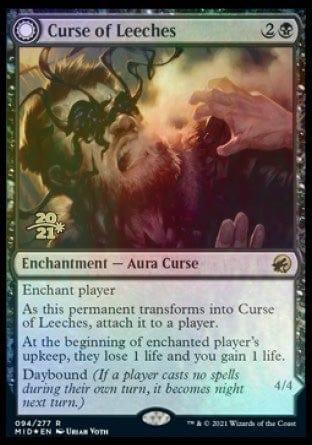 Magic: The Gathering MTG Single Curse of Leeches // Leeching Lurker [Innistrad: Midnight Hunt Prerelease Promos]