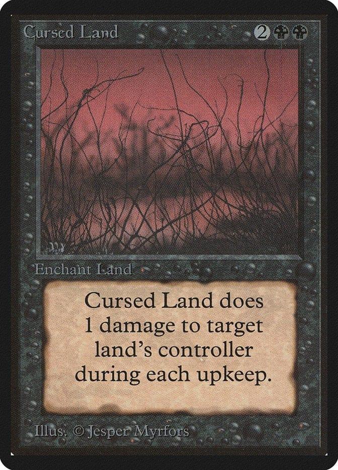 Magic: The Gathering MTG Single Cursed Land [Limited Edition Beta]
