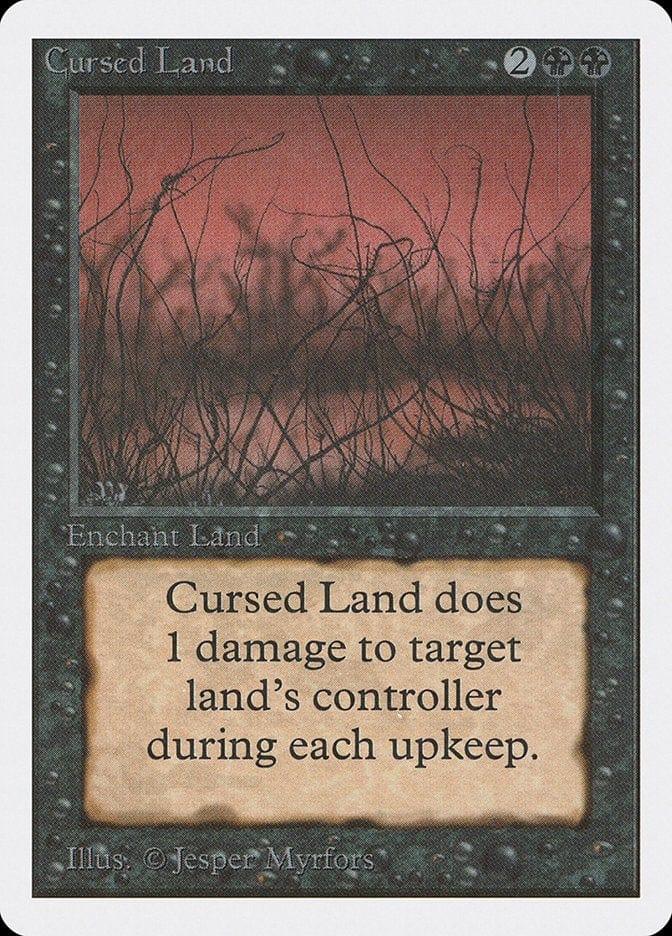 Magic: The Gathering MTG Single Cursed Land [Unlimited Edition]