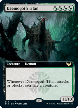 Magic: The Gathering MTG Single Daemogoth Titan (Extended) [Strixhaven: School of Mages]