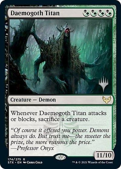 Magic: The Gathering MTG Single Daemogoth Titan (Promo Pack) [Strixhaven: School of Mages Promos]
