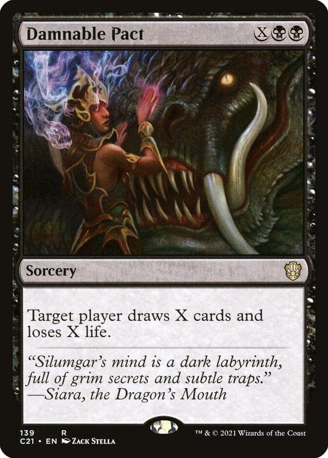 Magic: The Gathering MTG Single Damnable Pact [Commander 2021]