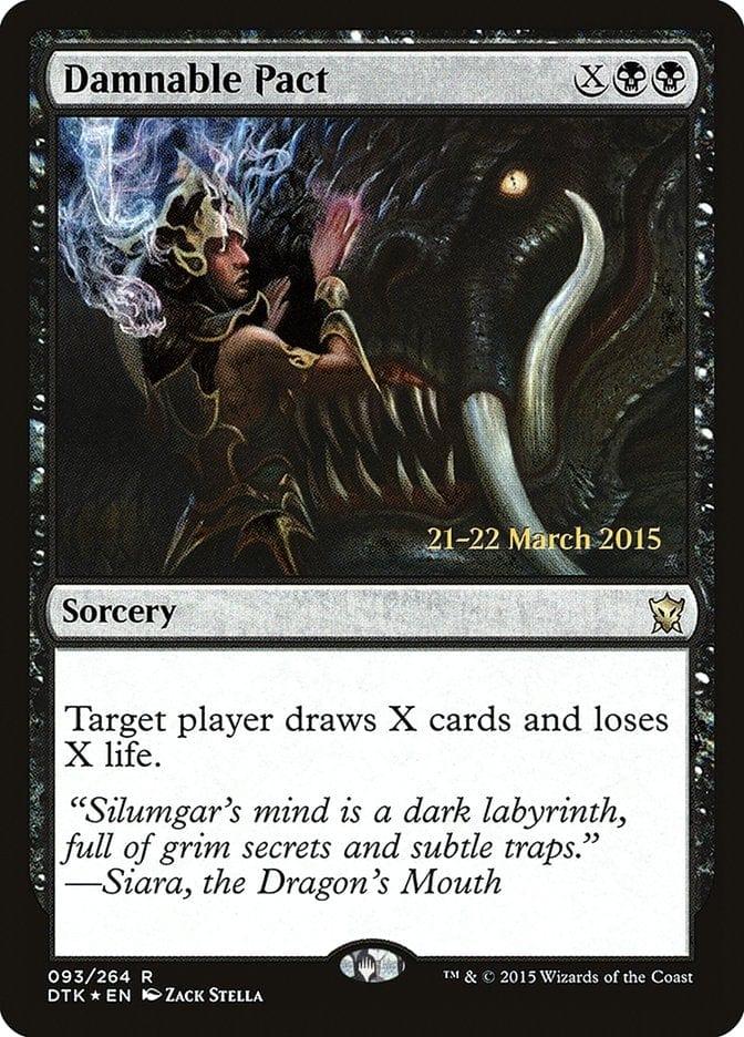 Magic: The Gathering MTG Single Damnable Pact  [Dragons of Tarkir Prerelease Promos]