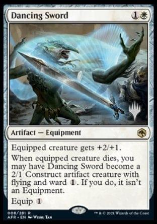 Magic: The Gathering MTG Single Dancing Sword (Promo Pack) [Dungeons & Dragons: Adventures in the Forgotten Realms Promos]