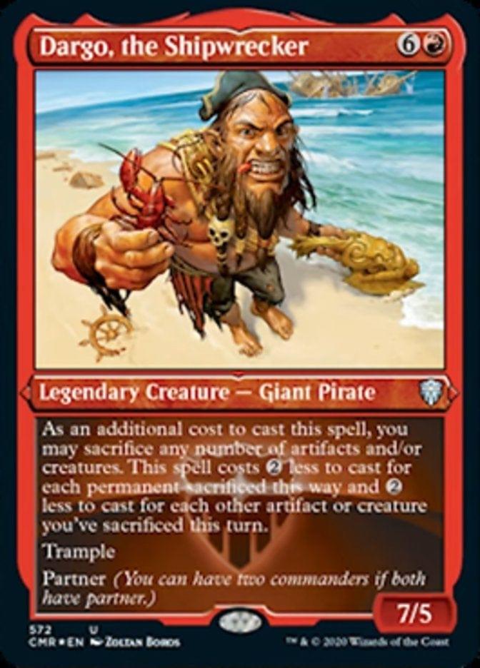 Magic: The Gathering MTG Single Dargo, the Shipwrecker [Commander Legends Etched]