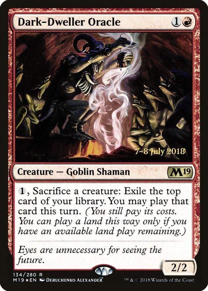 Magic: The Gathering MTG Single Dark-Dweller Oracle  [Core Set 2019 Prerelease Promos]